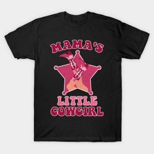 Mama's Little Cowgirl Young Country Fashion Gift For Girl Women T-Shirt